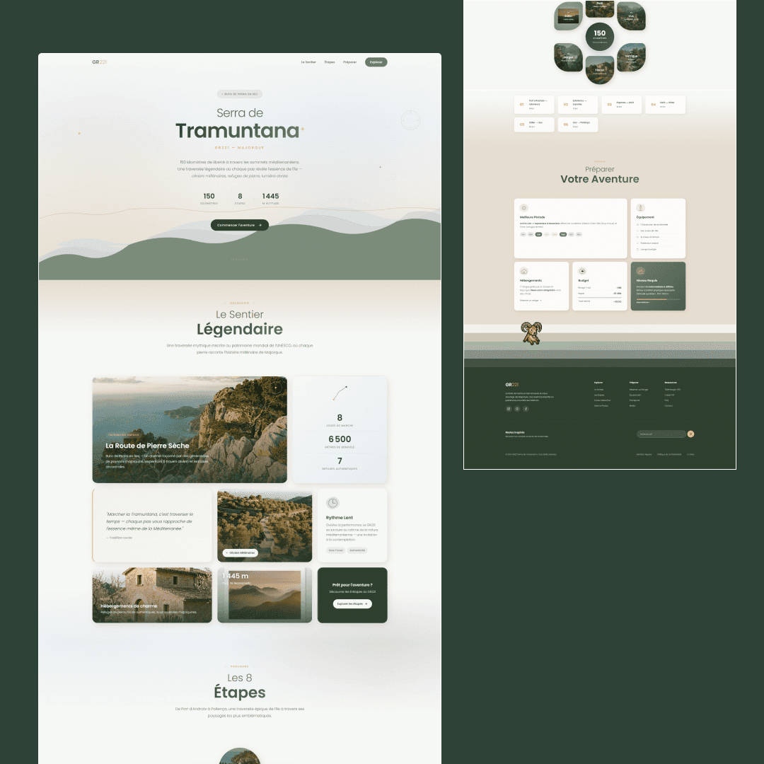 GR20 Serra de Tramuntana — Site vitrine immersif
